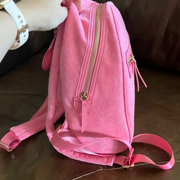 Juicy Couture Pink Suede Backpack - Picture 6 of 8